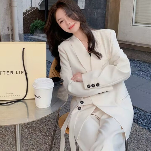 小西裝套裝2025新款時尚百搭小西裝套裝修身小仙女套裝小西服女