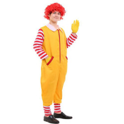 聖誕節兒童成人小醜服裝小醜親子服飾裝扮 半紅半藍款小醜服