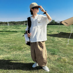 男童夏季套裝2025新款兒童夏裝休閒短袖薄款大童長褲帥氣炸街潮款