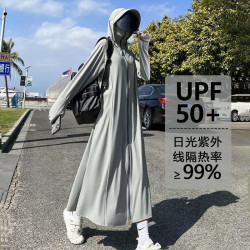 曬衣女2025新款夏季長款全身紫外線輕薄50+冰絲曬服外套