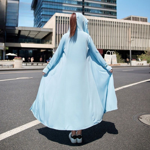曬衣女2025新款夏季長款全身紫外線輕薄50+冰絲曬服外套
