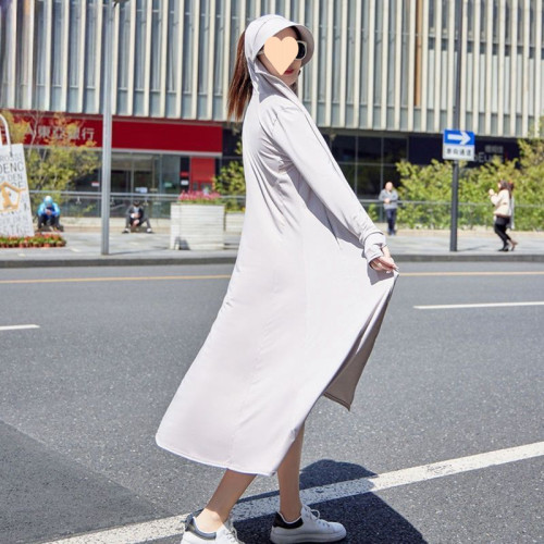 曬衣女2025新款夏季長款全身紫外線輕薄50+冰絲曬服外套