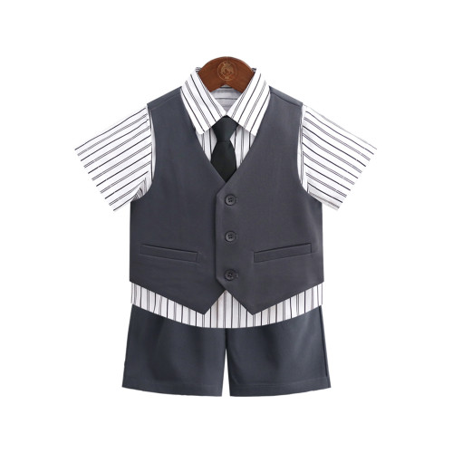 兒童西服禮服英倫馬甲套裝濶腿中小童班級攝影服幼兒園活動演出服