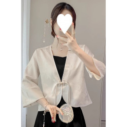 新中式國風防曬衣女2025新款夏季薄款小披肩外套開衫外搭短款上衣