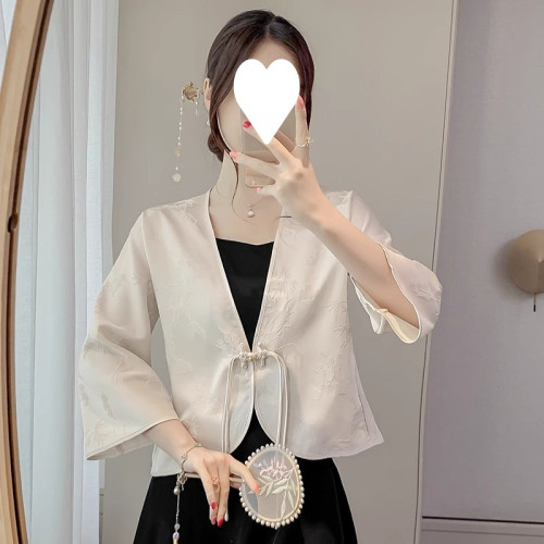 新中式國風防曬衣女2025新款夏季薄款小披肩外套開衫外搭短款上衣