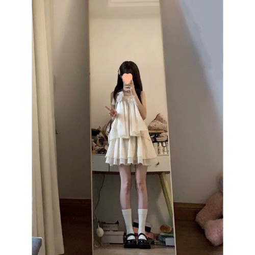 套裝女法式連衣裙寬松上衣裙褲春夏季新款吊帶甜美溫柔度假裙