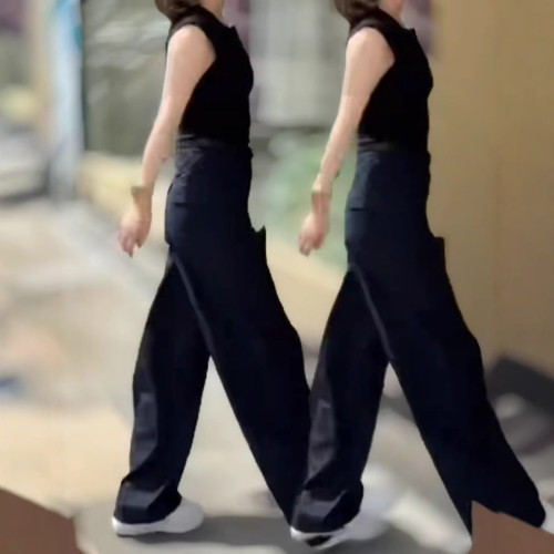 25101婕妤秀時尚洋氣別致設計感兩件套女夏季新款百搭上衣顯瘦長