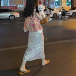 25709新大愛美依緣2025夏季新款國風無袖馬甲上衣高腰半身裙洋氣
