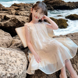女童連衣裙夏裝夏季2025新款兒童公主無袖女孩洋氣仙女薄款中大童