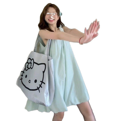 小個子氣質領吊帶連衣裙女夏季新款法式時尚花苞裙甜辣妹短裙子