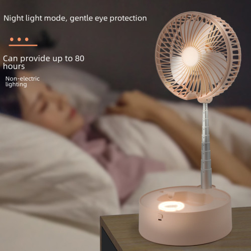 台式USB充電小型電風扇宿捨靜音便攜式迷你風扇桌面折曡伸縮風扇