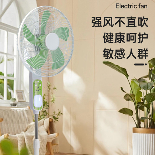 Solar Fan廠家直銷雙球泡燈太陽能充電風扇室內戶外16寸落地扇