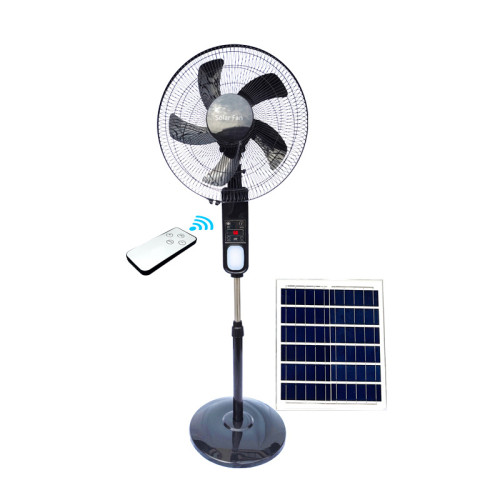 太陽能風扇充電落地扇直流電風扇家用戶外露營立式三合一風扇16寸