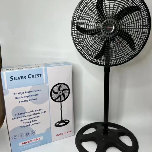 外貿出口歐規Silver Crest18寸工業落地扇家用外貿搖頭工業電風扇