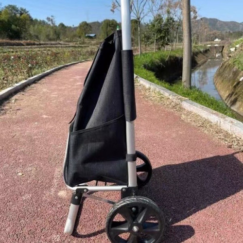 超輕鋁合金購物買菜小拉車推車 超市可攜式拉桿車 手拉車