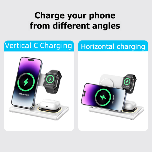 爆款三合一無線充電器 快充多功能無線充 
