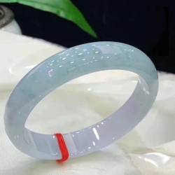天然翡翠玉鐲子陽綠淺綠正圈玉手鐲正品老坑冰糯種少女款手鐲送禮