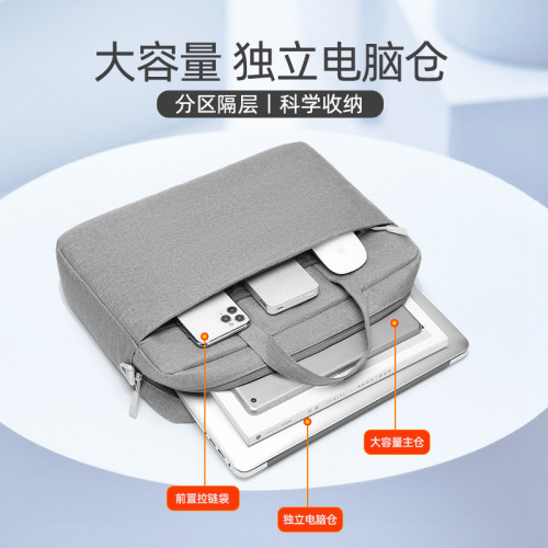 電腦包手提包筆記本包商務加厚防震16英寸單肩包適用華爲蘋果聯想