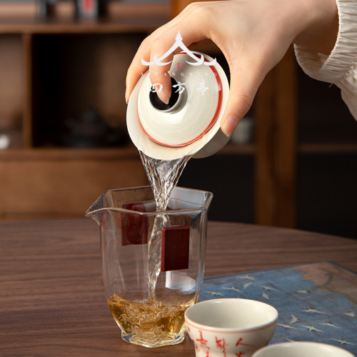 景德鎮手繪蓋碗茶杯復古風中式陶瓷泡茶碗茶具蓋杯二才不燙手