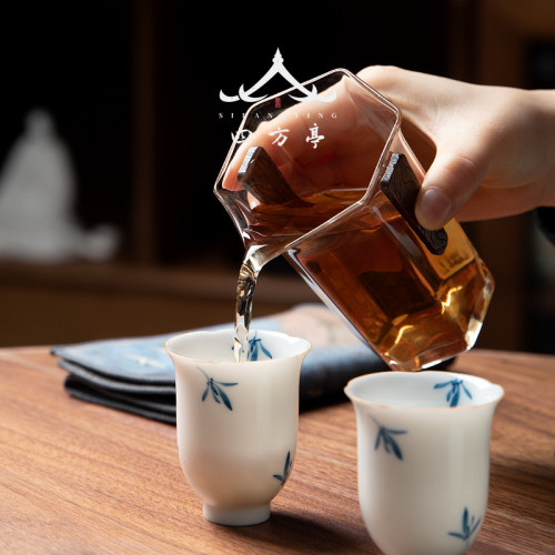 純手繪蘭花品茗杯單杯陶瓷家用茶杯薄胎主人杯功夫茶具聞香杯茶盞