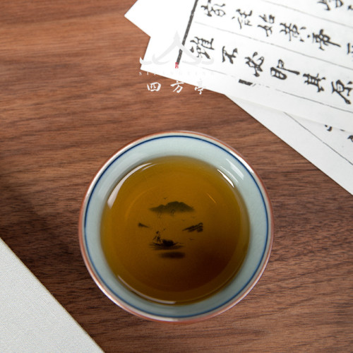 陶泥青花瓷茶盞杯子品茗杯主人杯陶瓷景德鎮功夫茶具茶杯單杯女