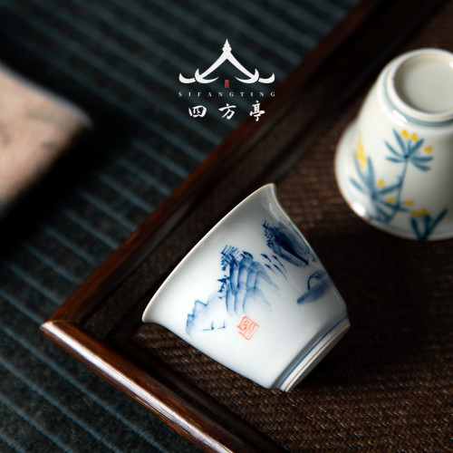 景德鎮手工主人杯陶瓷手繪功夫茶具茶杯單杯品茗杯單杯喝茶茶碗