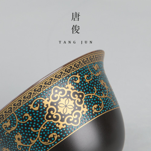 四方亭 中式復古三才蓋碗陶瓷茶碗茶杯單個家用中號泡茶沖茶150ml