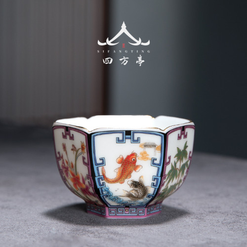 四方亭 高級白瓷主人杯精品個人專用茶杯景德鎮功夫茶具羊脂玉