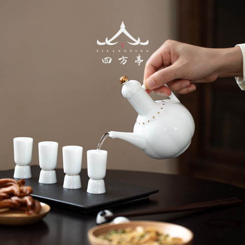 溫酒器白酒杯套裝高檔酒盅家用一口杯清酒分酒器加熱暖酒中式黃酒
