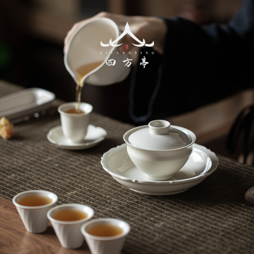 蓋碗茶杯手工茶具防燙茶碗帶蓋單個高檔草木灰家用大號泡茶碗