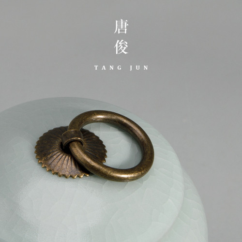 汝窰茶葉罐汝瓷開片密封罐陶瓷小號罐子高級茶具景德鎮茶罐