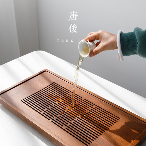 日式竹製茶海茶具茶盤現代簡約蓄水排水兩用客廳茶台家用瀝水托盤