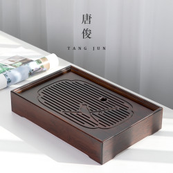 茶盤小茶台家用托盤小型茶海竹製蓄水現代簡約瀝水茶盤茶具儲水式
