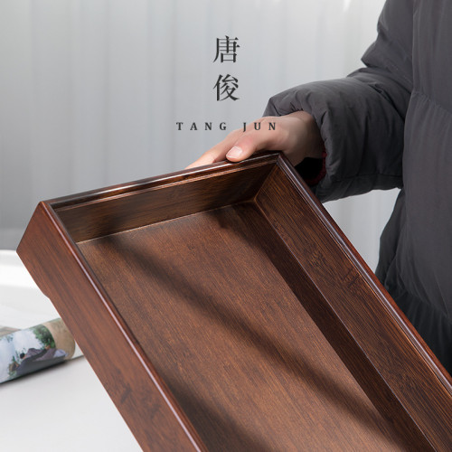 茶盤小茶台家用托盤小型茶海竹製蓄水現代簡約瀝水茶盤茶具儲水式