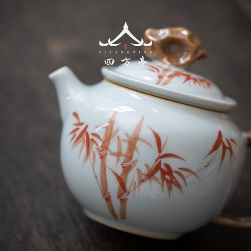 汝窰茶具套裝家用中式辦公室2023新款蓋碗陶瓷功夫茶杯禮盒泡茶