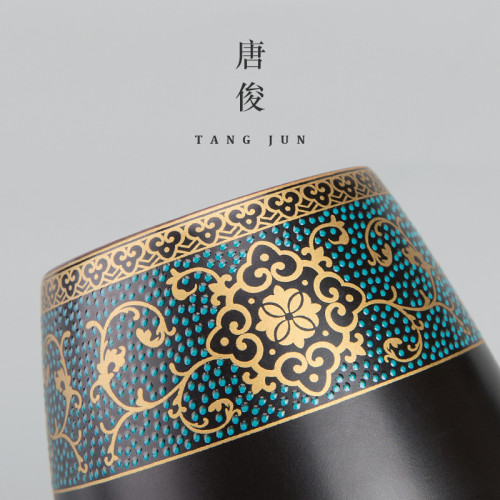 琺瑯彩茶道六君子金屬銅製茶具大全6套裝泡喝茶工具茶藝用品配件