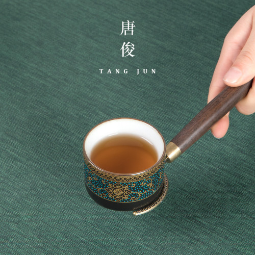 琺瑯彩茶道六君子金屬銅製茶具大全6套裝泡喝茶工具茶藝用品配件