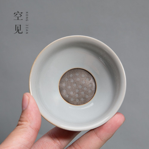 四方亭 景德鎮手繪釉下彩青花茶具套裝輕奢高級泡茶功夫蓋碗茶杯