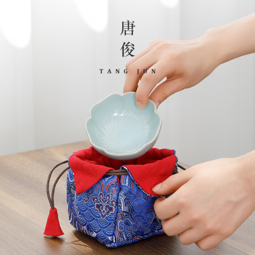 汝窰大號女士主人杯汝瓷開片可養陶瓷功夫茶杯單杯品茗杯喝茶