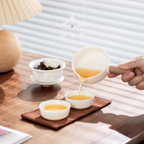 陶瓷旅行茶具套裝簡約一壺二杯日式北歐快客杯泡茶壺可攜式收納包