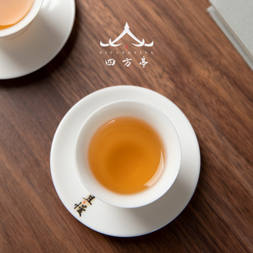 羊脂玉茶杯托防燙茶托隔熱白瓷杯墊茶墊陶瓷杯碟杯托功夫茶具配件