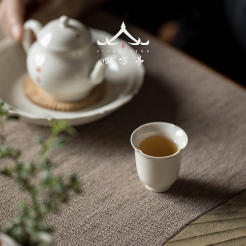 主人杯功夫茶杯陶瓷品茗杯小單杯草木灰日式茶具客人杯茶室茶樓