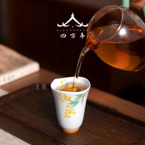 景德鎮手繪茶杯女神品茗杯主人杯單杯套裝聞香杯陶瓷白瓷個人