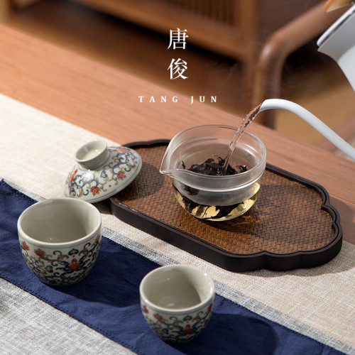 唐俊 快客杯一壺二杯戶外旅行茶具可攜式套裝露營泡茶野外2人喝茶