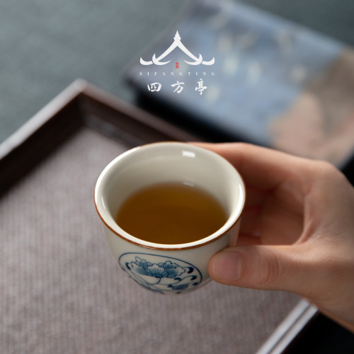 茶具手繪青花瓷茶杯品茗杯景德鎮主人杯陶瓷茶碗茶盞手工高檔