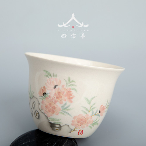 草木灰蓋碗功夫茶具手抓陶瓷二才泡茶碗家用三才復古單個碗蓋杯
