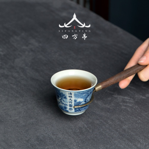 四方亭 景德鎮茶杯個人專用主人杯單杯功夫品茗杯白瓷茶具陶瓷