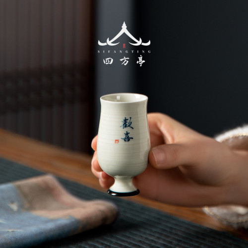 日式手繪茶杯陶瓷景德鎮主人杯功夫杯子和風酒杯聞香杯白酒杯家用