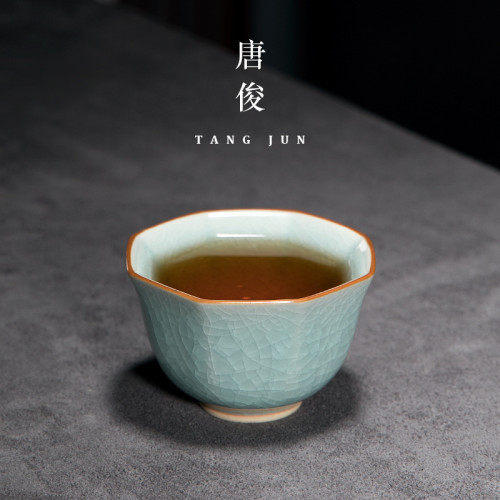 唐俊 冰裂茶杯陶瓷主人杯對杯品茗杯個人專用杯子功夫茶具景德鎮