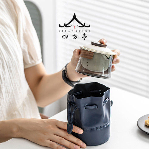泡茶杯可攜式旅行功夫茶具套裝快客杯茶壺一人簡易陶瓷蓋碗個人